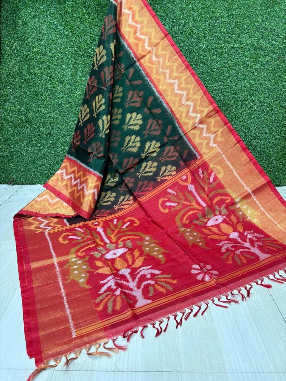 YNF SILK COTTON RRI 08 SAREES WHOLESALE PRINTED COTTON LINEN IKKAT SAREES MANUFACTURER