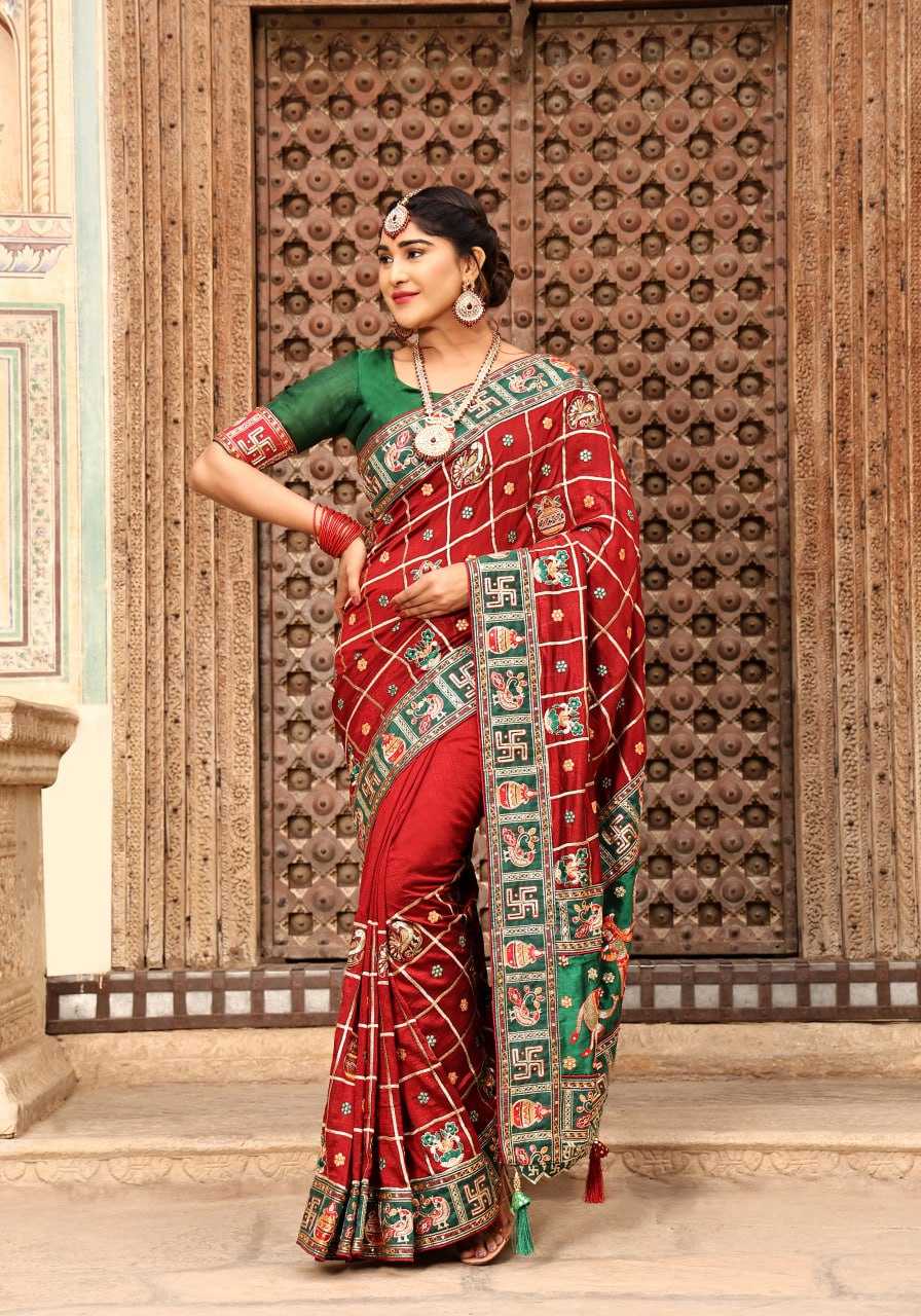 YNF SOFT SILK RSC PANETAR-132 SAREES WHOLESALE HEAVY SILK SOFT SILK PATOLA SAREES EMANUFACTURER