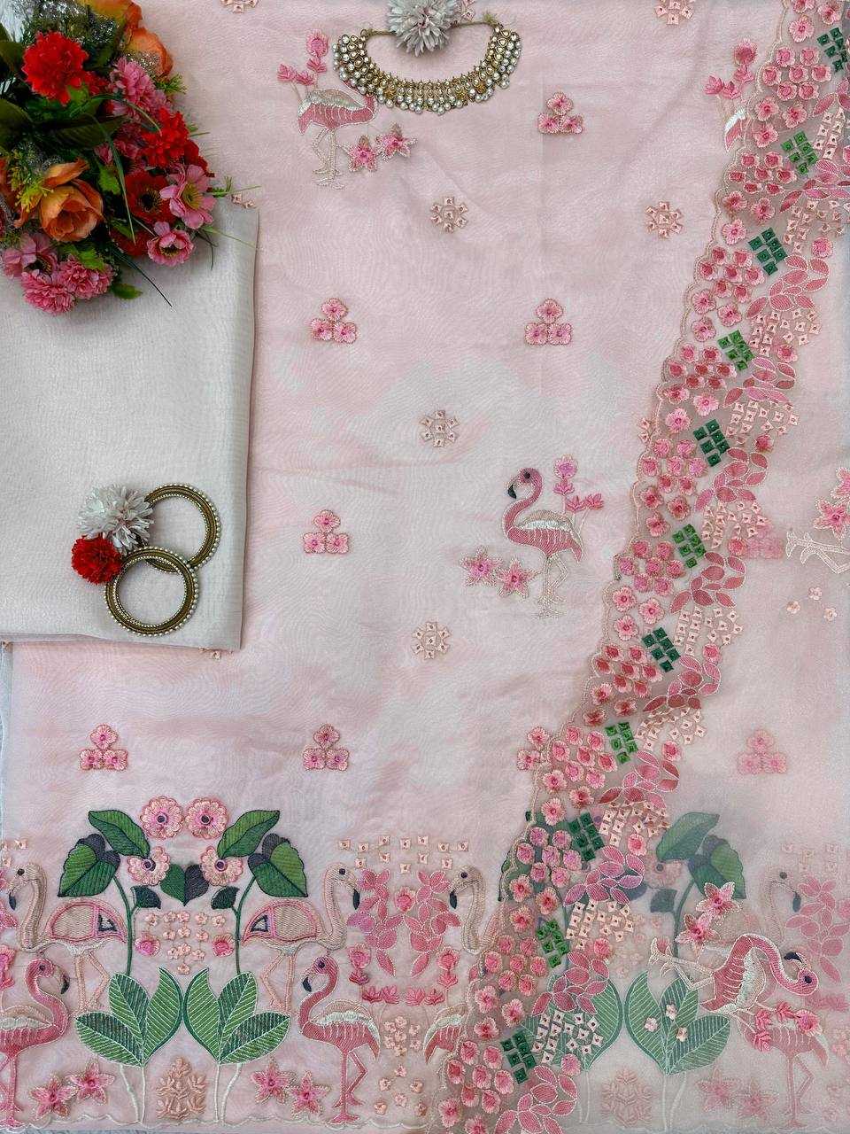 YNF ORGANZA SILK RIN133 1443 SUITS & DRESSES WHOLESALE UNSTITCHED PRINTED LADIES SILK SUITS MANUFACTURER