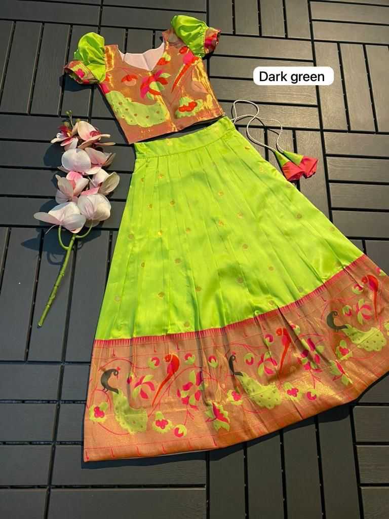 YNF PAITHANI SILK RIN192 7903 KIDS WEAR WHOLESALE KIDS LEHENGAS MANUFACTURER