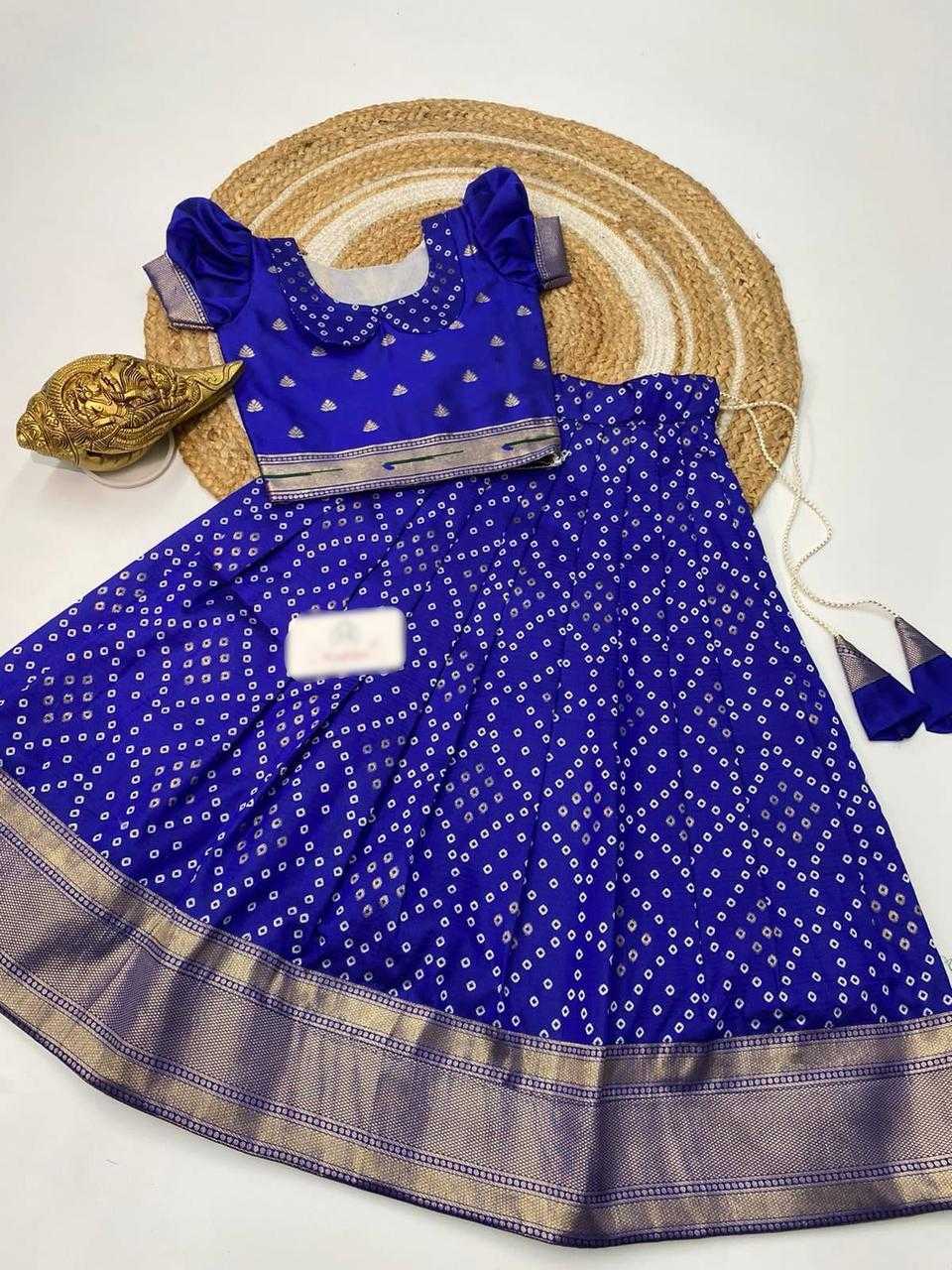 YNF PURE BANDHEJ RIN192 7924 KIDS WEAR WHOLESALE KIDS LEHENGAS MANUFACTURER