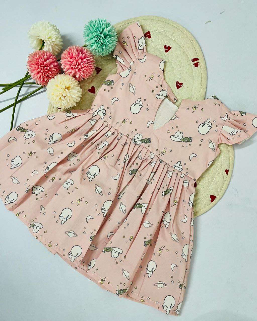 YNF PURE COTTON RIN107 BAB39 KIDS WEAR WHOLESALE KIDS FROCKS MANUFACTURER