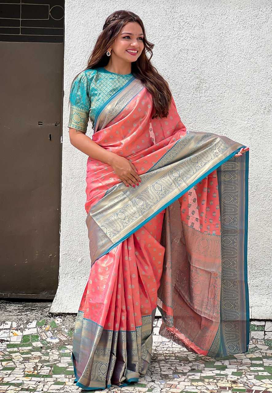 YNF TISSUE SILK RIN116 PATTU VOL-3 SAREES WHOLESALE PRINTED TISSUE SILK KANJIPURAM ZARI BORDER SAREES MANUFACTURER