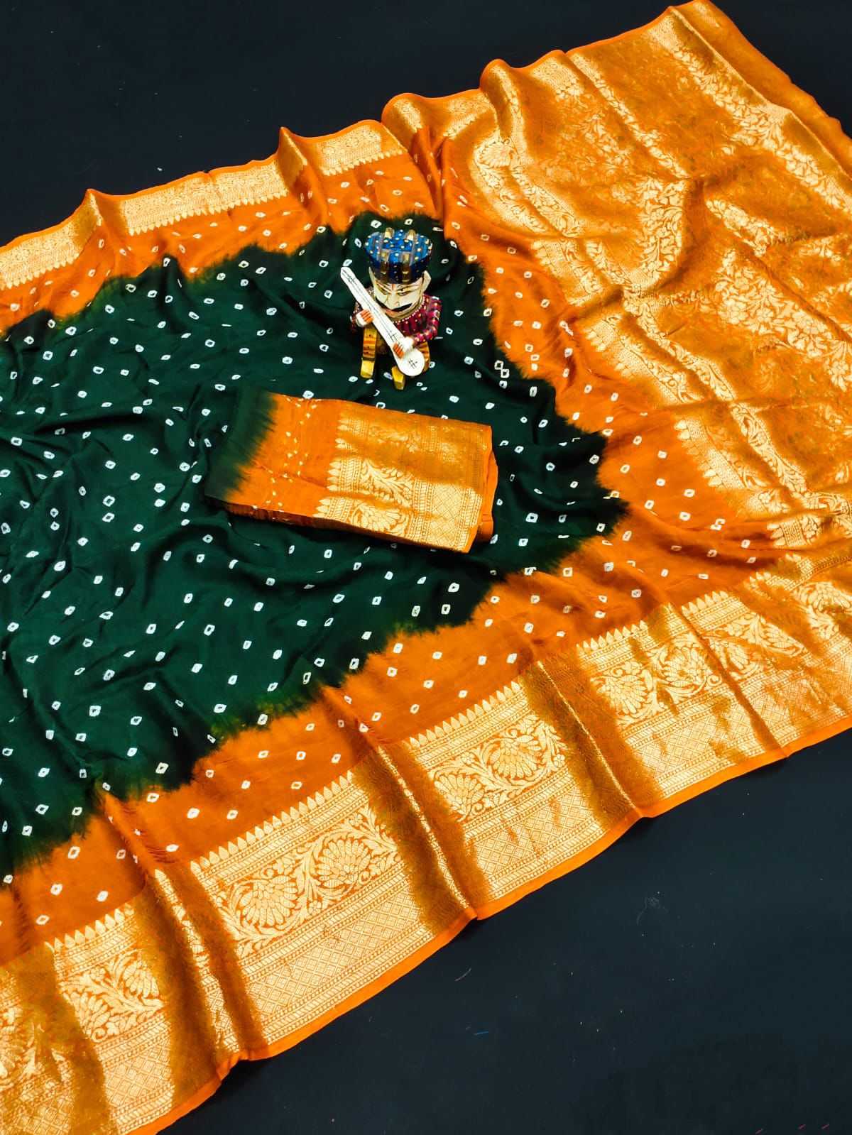 YNF BANDHANI SILK KESH194 Kanjivaram SILK SAREES WHOLESALE PRINTED BANDHANI BANDHEJ KANCHIPURAM ZARI BORDER SAREES MANUFACTURER