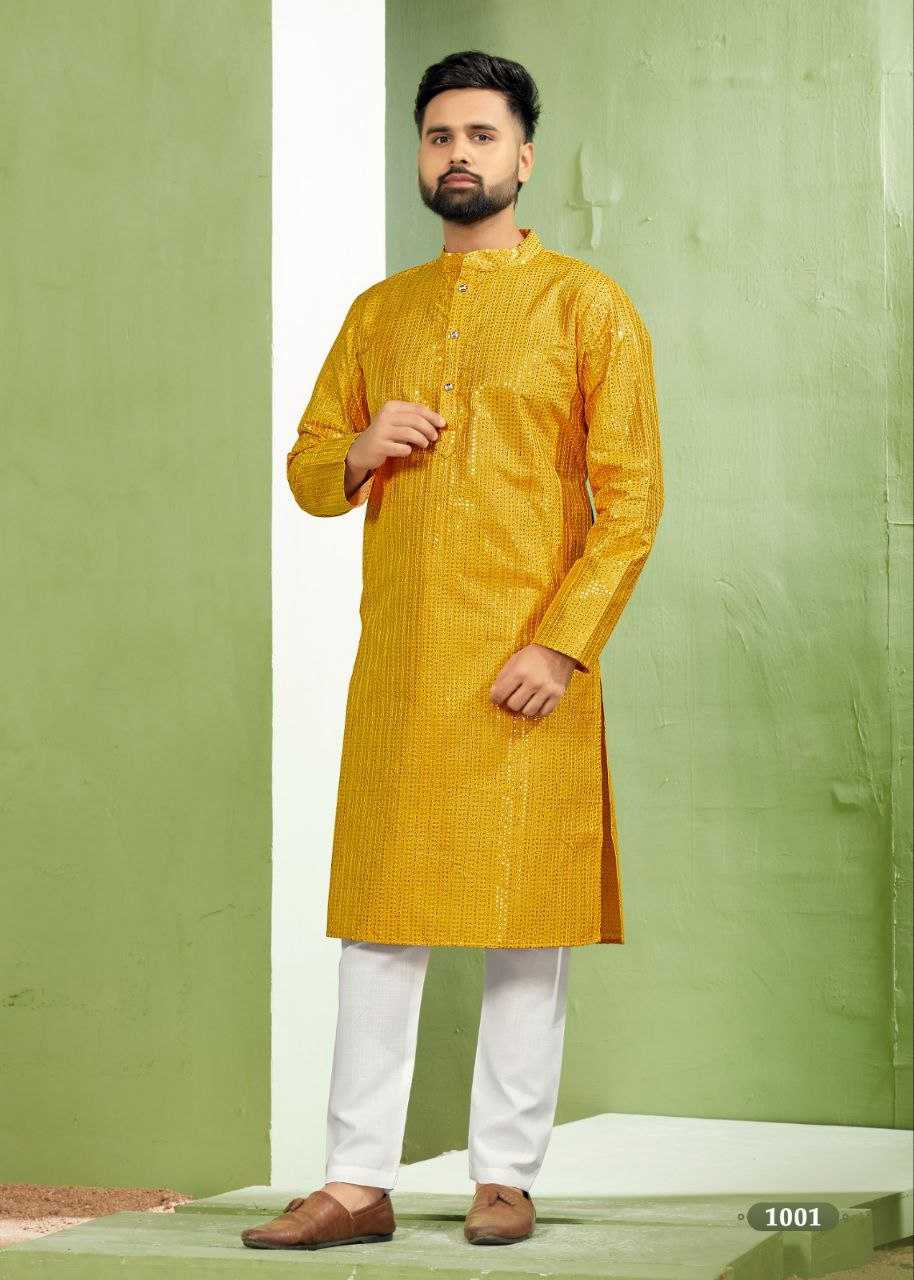 YNF BANGLORI SILK RIN131 6001 MENS WEAR WHOLESALE MENS EMBROIDERED KURTA PYJAMA MANUFACTURER