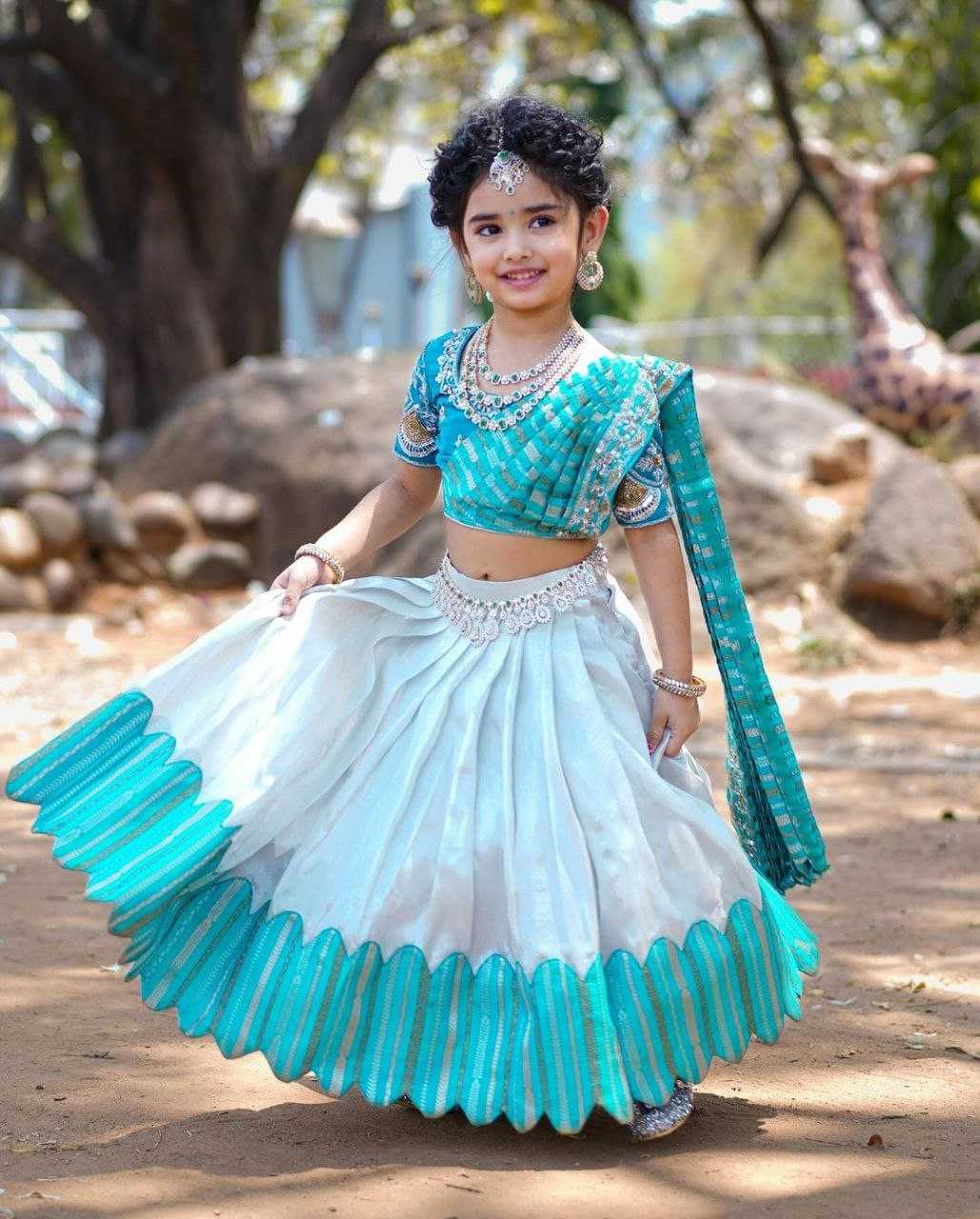 YNF CHINON SILK KESH168 MNT24 KIDS WEAE WHOLESALE KIDS LEHENGA KIDS ETHNIC WEAR KIDS TRADITIONAL OUTFITS KIDS FESTIVE WEAR MANUFACTURER