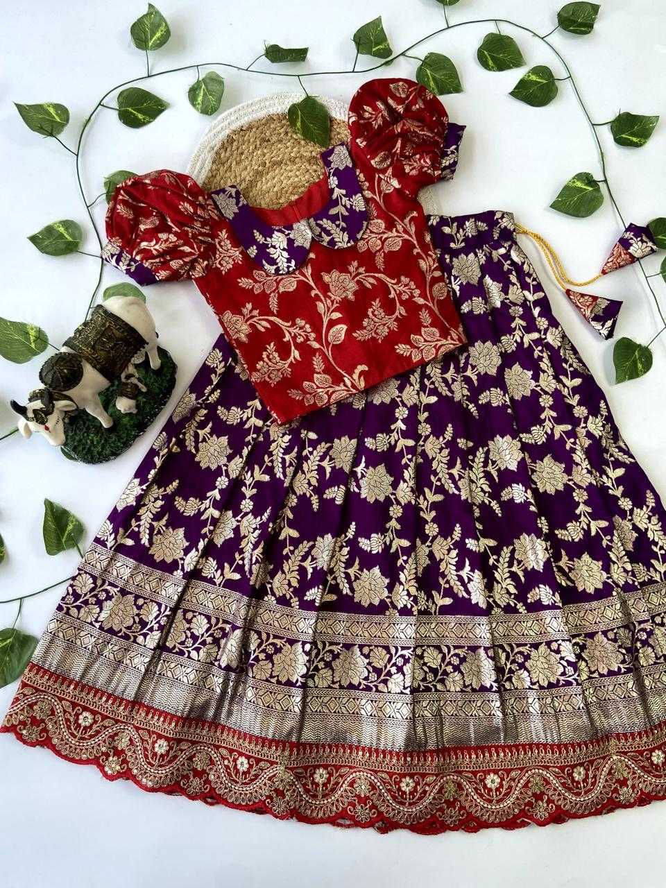 YNF DOLA SILK RIN192 8041 KIDS LEHENGAS WHOLESALE KIDS LEHENGAS MANUFACTURER