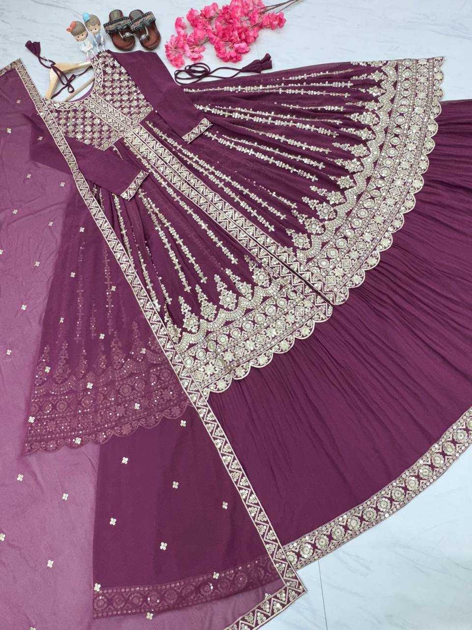 YNF FAUX GEORGETTE KESH141 171 LEHENGAS WHOLESALE FANCY TRADITIONAL EMBROIDERED LEHENGAS MANUFACTURER