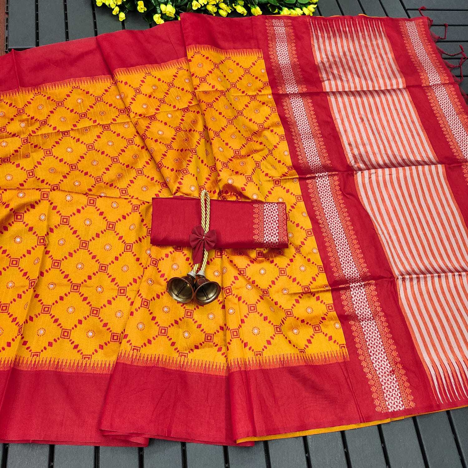 YNF HANDLOOM SILK KESH171 SALAR IKKAT 4 SILK SAREES WHOLESALE HANDLOOM TRADITIONAL IKAT SAREES MANUFACTURER