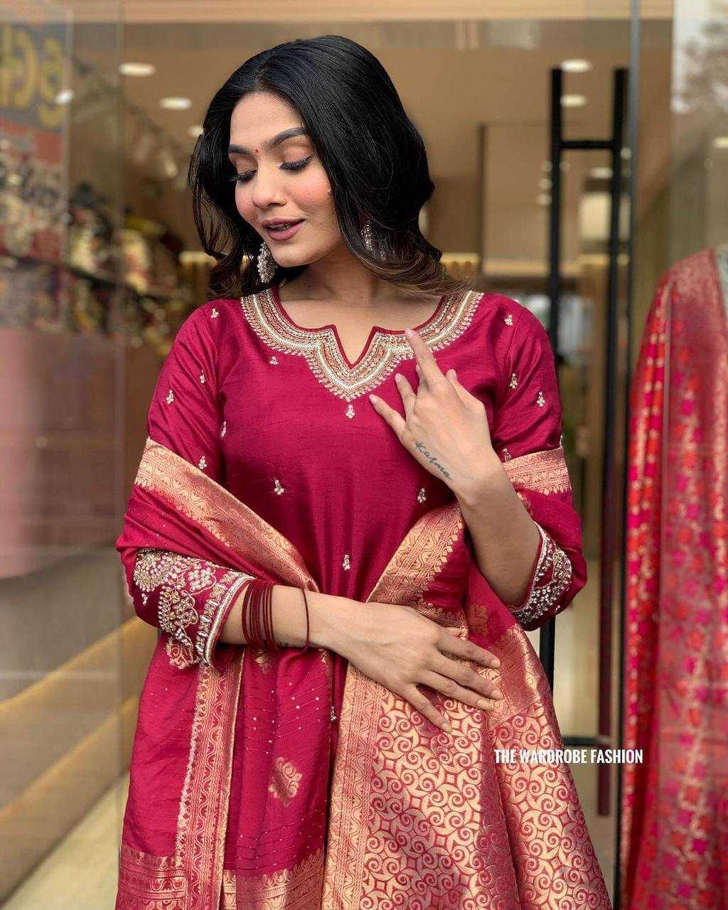 YNF HEAVY ROMAN SILK KESH211 LDY07 SUITS & DRESSES WHOLESALE EMBROIDERED LADIES SILK PARTY WEAR WEDDING RED SALWAR WHITE SALWAR SUITS MANUFACTURER