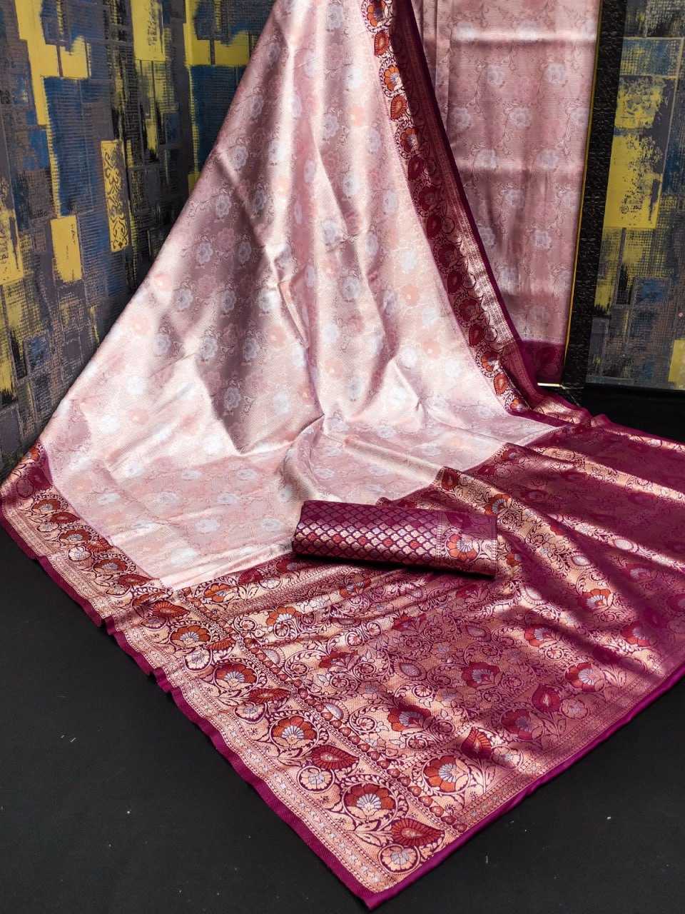 YNF KANJIVARAM SILK RIN144 GULABO SILK SAREES WHOLESALE SOFT SILK PATTU KANJIVARAM SILK ZARI BORDER SILK SAREES MANUFACTURER