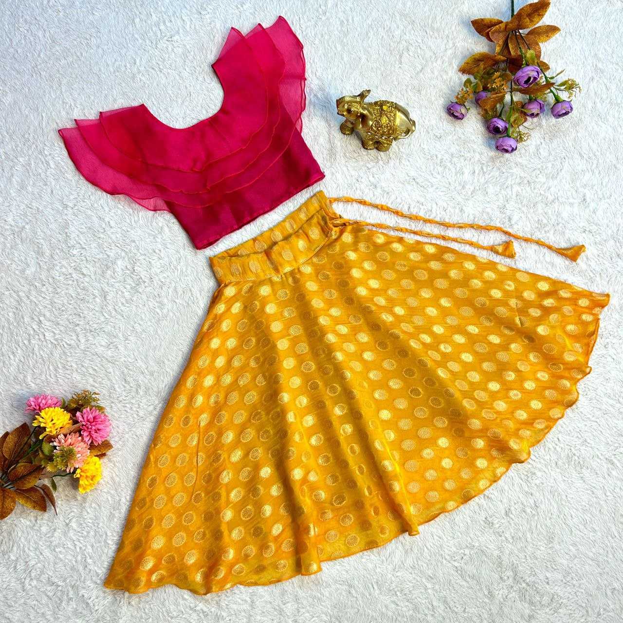 YNF ORGANZA SILK KESH109 RRKT01 KIDS WEAR WHOLESALE KIDS LEHENGAS KIDS LEHENGA CHOLI MANUFACTURER