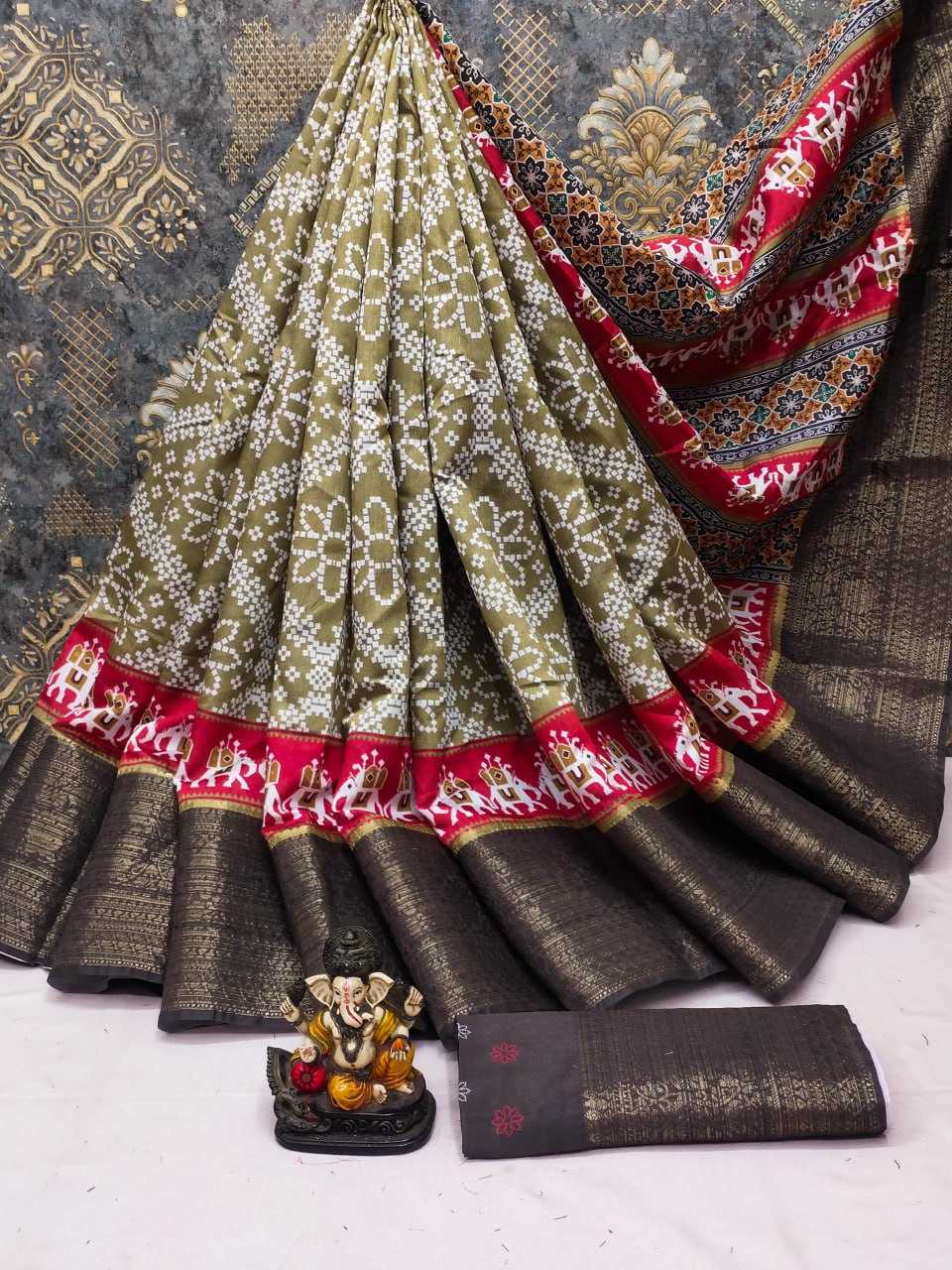 YNF SOFT DOLA RIN183 VAD01 SAREES WHOLESALE PRINTED LADIES WEIGHTLESS IKKAT SAREES MANUFACTURER