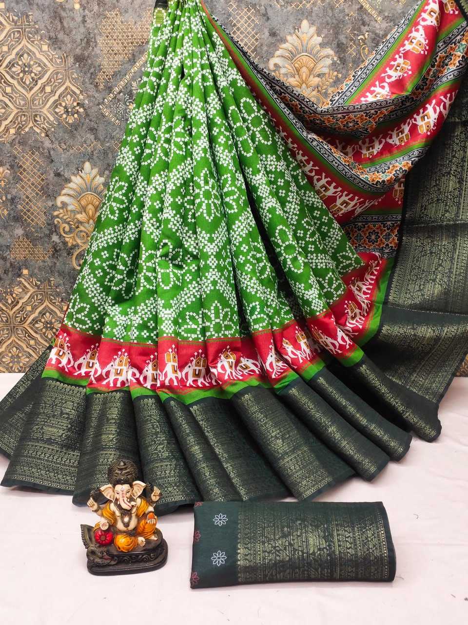 YNF SOFT DOLA RIN183 VAD01 SAREES WHOLESALE PRINTED LADIES WEIGHTLESS IKKAT SAREES MANUFACTURER