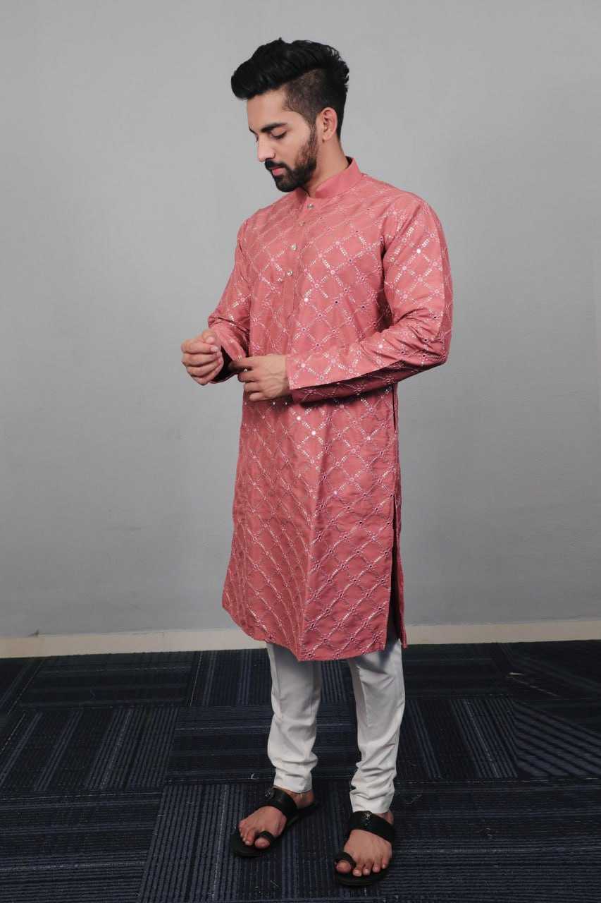 YNF SOFT SILK RIN111 GOLDEN MIRROR MENS WEAR WHOLESALE MENS KURTA PYJAMA EMBROIDERED KURTA PYJAMA MANUFACTURER