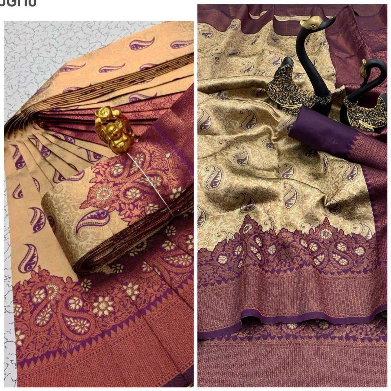 YNF TISSUE RIN179 624 SAREES WHOLESALE TISSUE SILK KANCHIPURAM ZARI BORDER SAREES MANUFACTURER