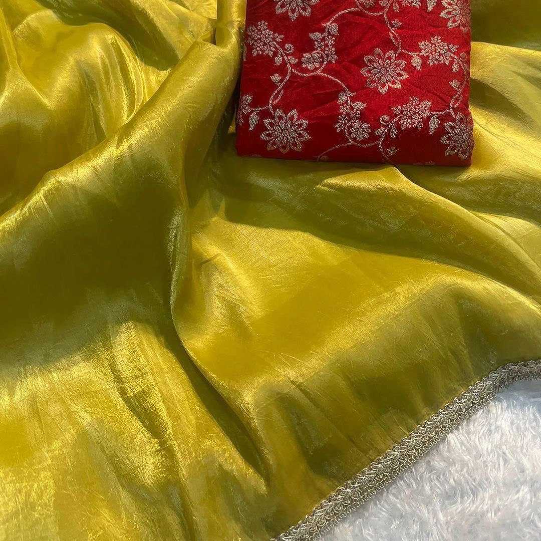 YNF TISSUE SILK KESH162 VRT16 SAREES WHOLESALE TISSUE SILK PLAIN LACE BORDER SILK LIGHTWEIGHT SAREES MANUFACTURER