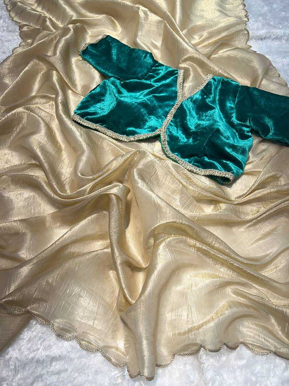 YNF TISSUE SILK KESH186 1014 SAREES WHOLESALE TISSUE SILK PLAIN SOLID CUTWORK SILK GOLDEN SAREES MANUFACTURER