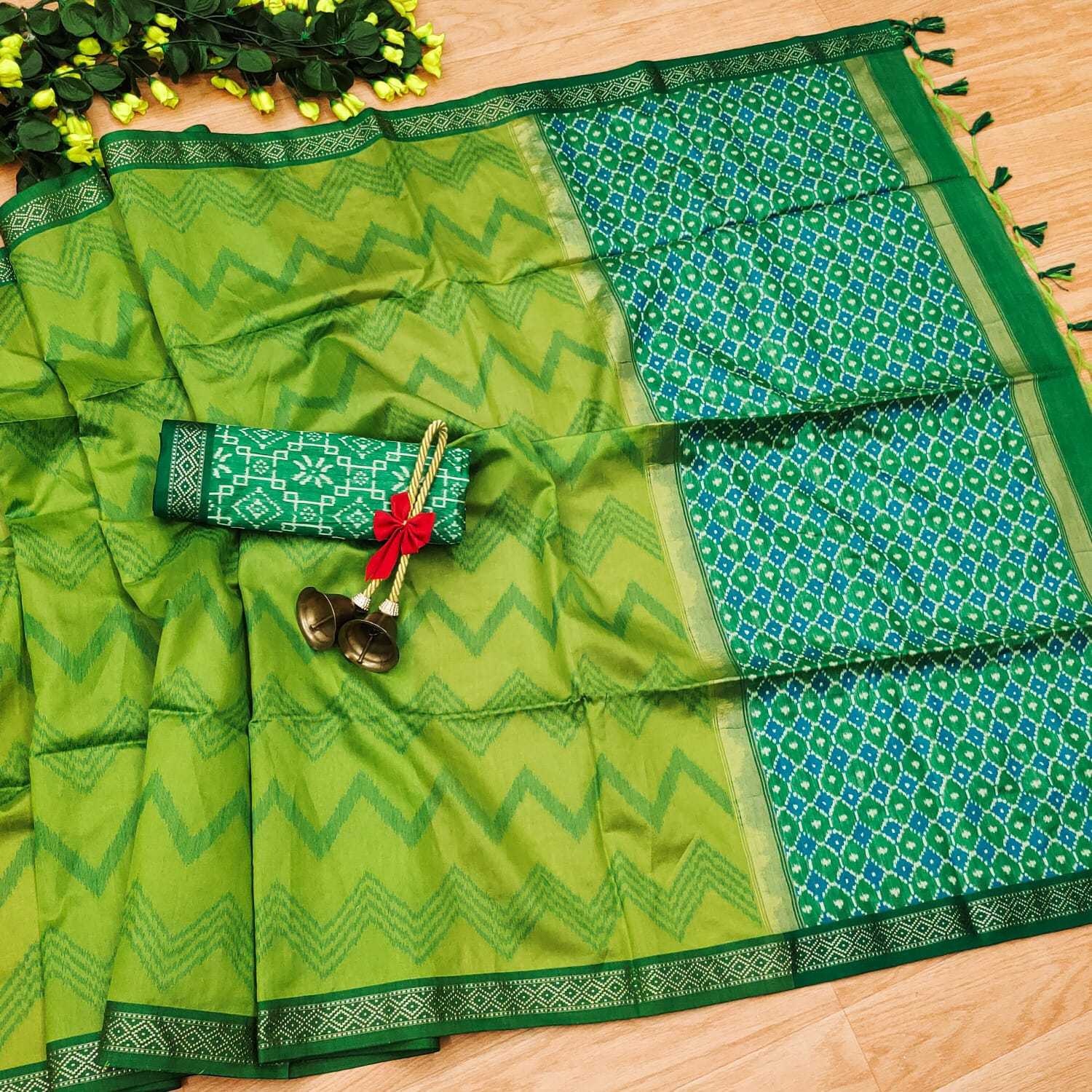 YNF TUSSAR SILK KESH171 YUKTI LERIYA SILK SAREES WHOLESALE SOFT SILK TUSSAR SILK TRADITIONAL SILK IKAT SAREES MANUFACTURER