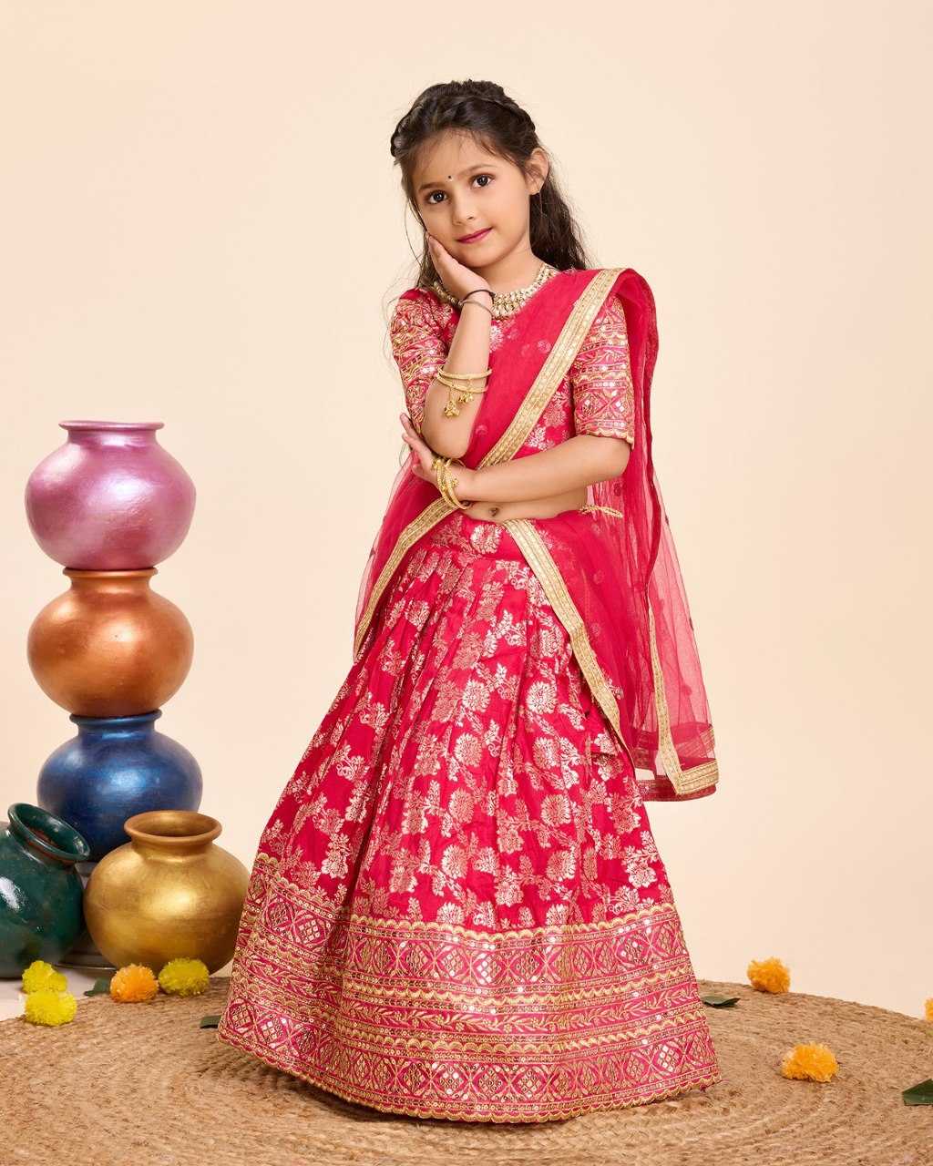 YNF VISCOSE KESH109 RRKT27 KIDS WEAR WHOLESALE KIDS LEHENGAS MANUFACTURER