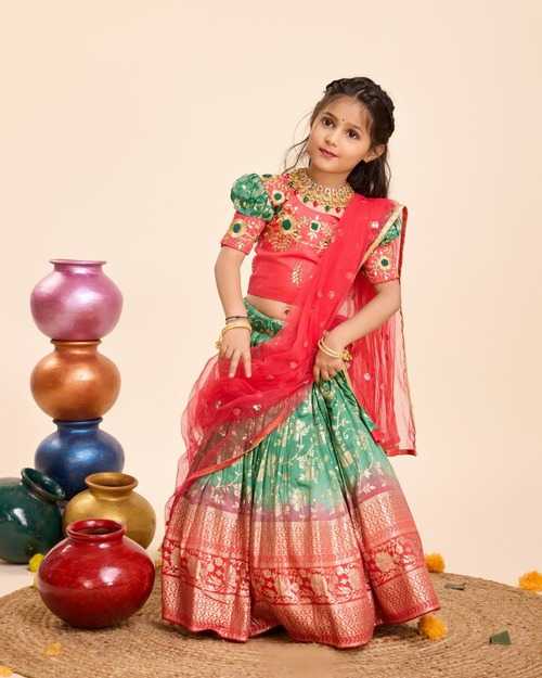 YNF VISCOSE KESH109 RRKT37 KIDS WEAR WHOLESALE KIDS LEHENGAS MANUFACTURER