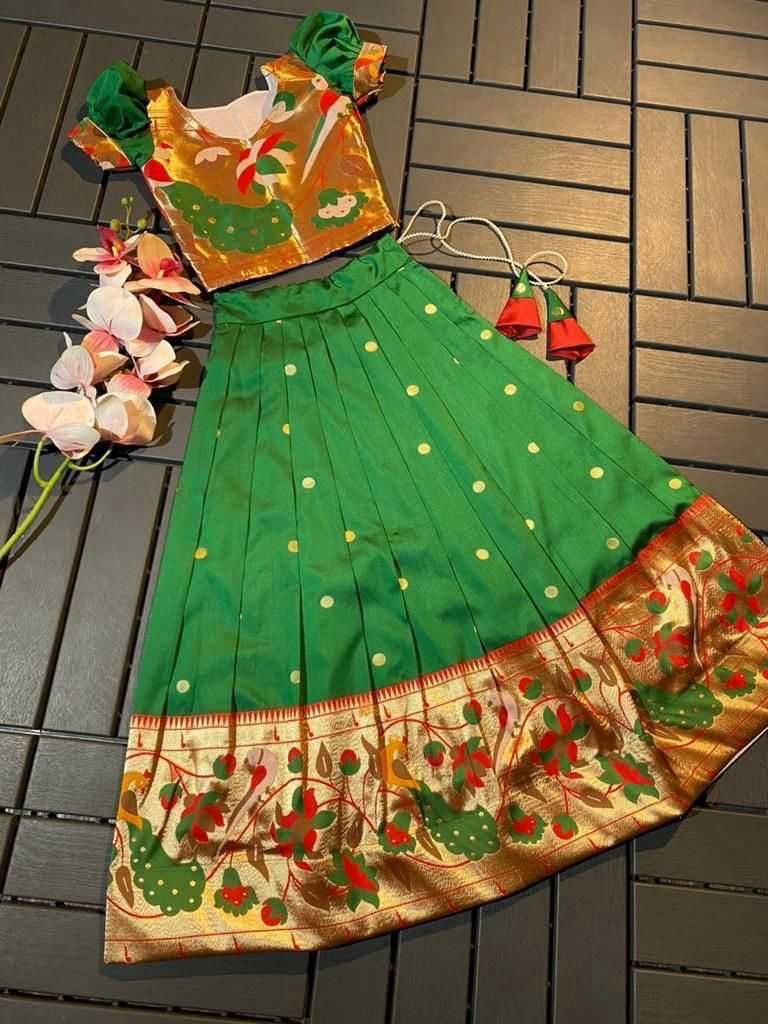 YNF ZARI SILK RIN192 7903 KIDS WEAR WHOLESALE KIDS LEHENGAS MANUFACTURER