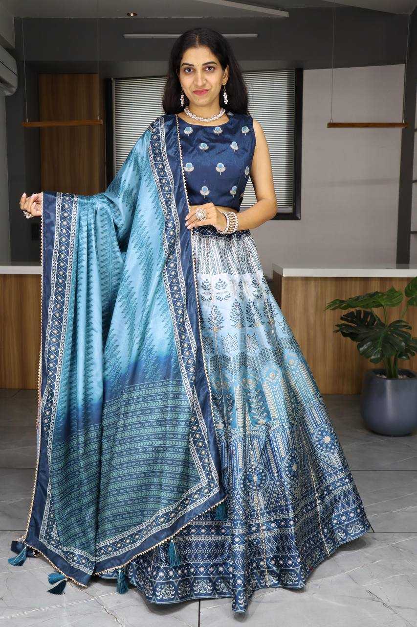 YNF ART SILK RIN119 7140 LEHENGAS WHOLESALE SILK PRINTED GOTA PATTI LEHENGAS MANUFACTURER