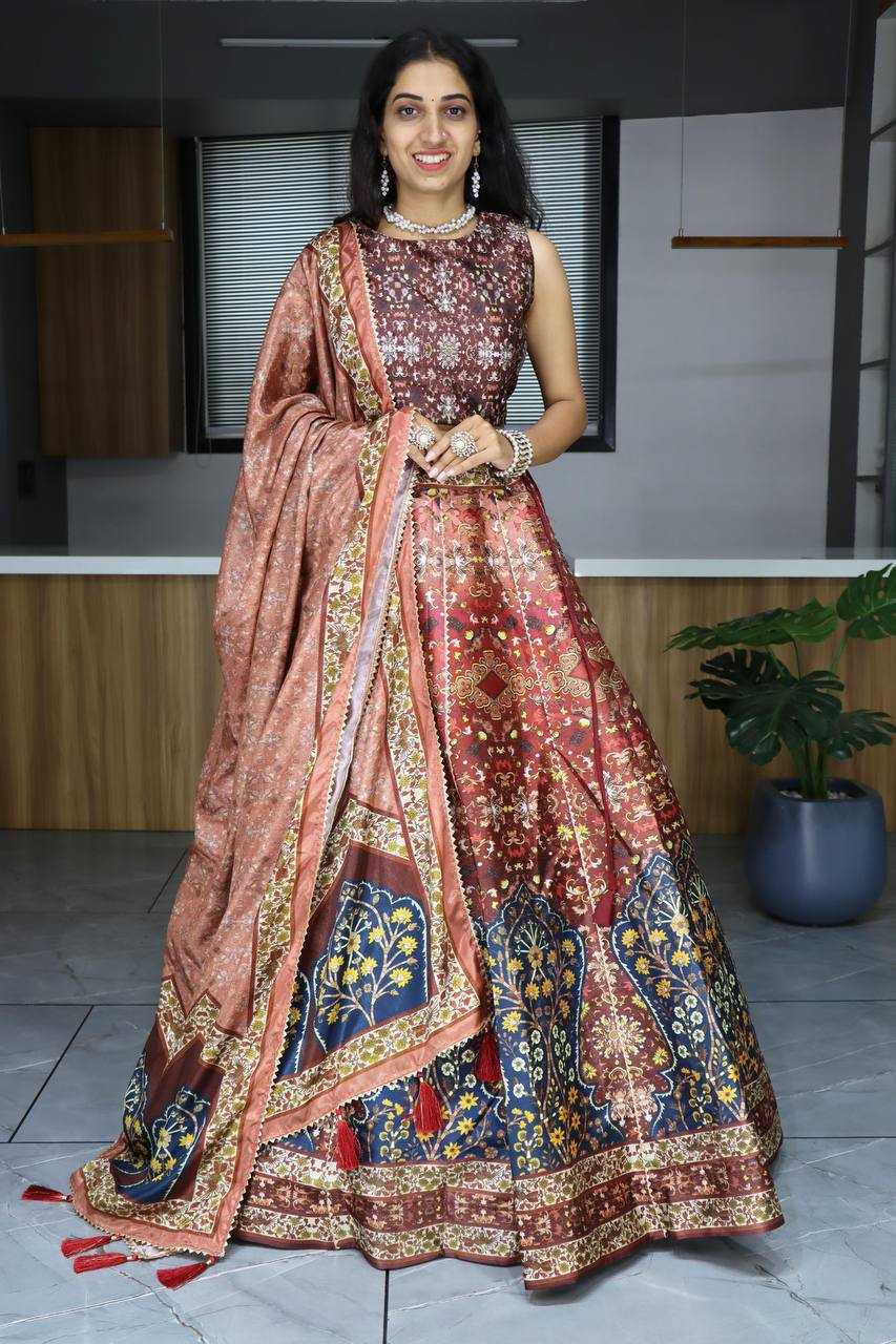 YNF ART SILK RIN119 7140 LEHENGAS WHOLESALE SILK PRINTED GOTA PATTI LEHENGAS MANUFACTURER