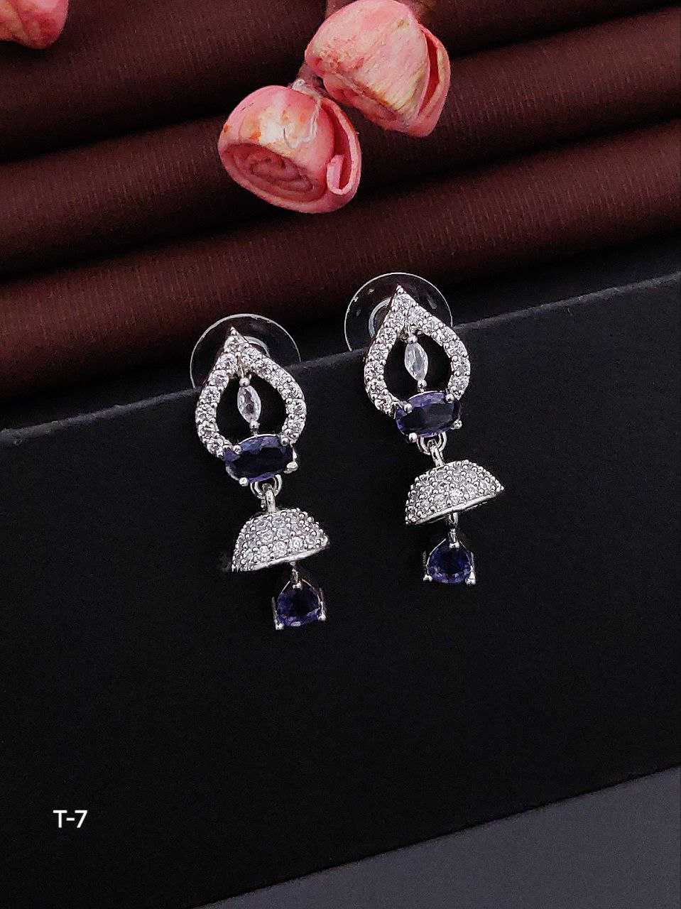 YNF BRASS KESH193 ROR111 WOMENS JEWELLERY WHOLESALE FANCY ARTIFICIAL AD DIAMOND EARRINGS MANUFACTURER