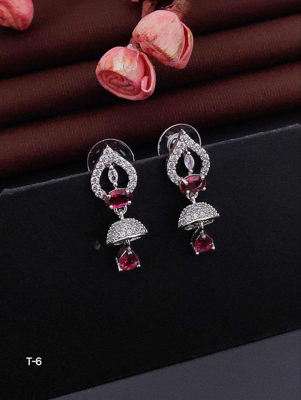 YNF BRASS KESH193 ROR111 WOMENS JEWELLERY WHOLESALE FANCY ARTIFICIAL AD DIAMOND EARRINGS MANUFACTURER