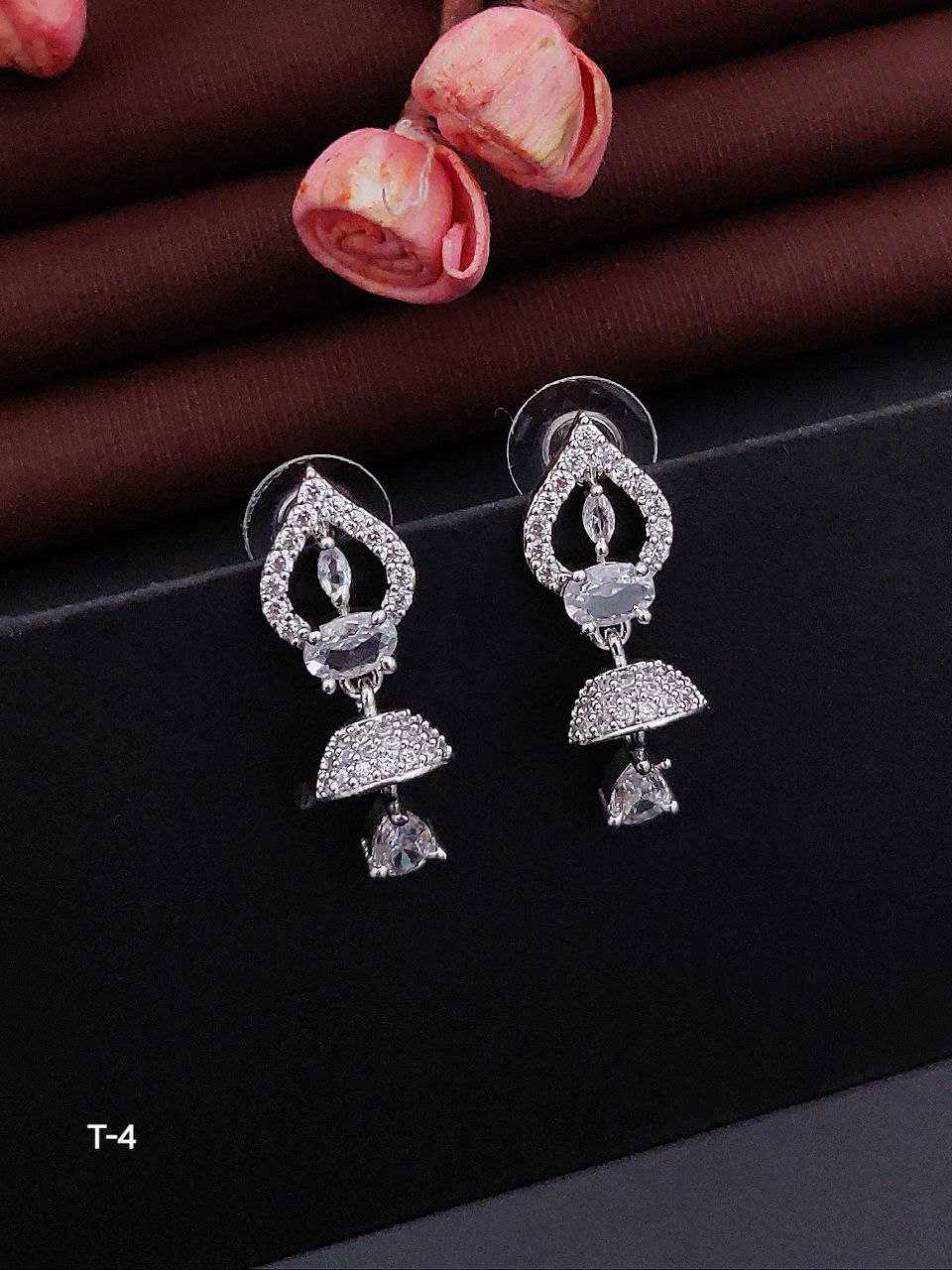 YNF BRASS KESH193 ROR111 WOMENS JEWELLERY WHOLESALE FANCY ARTIFICIAL AD DIAMOND EARRINGS MANUFACTURER