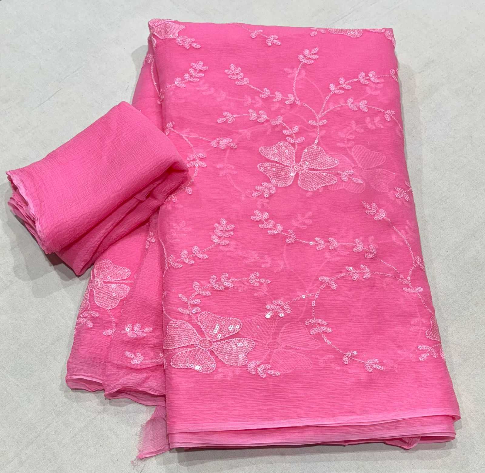 YNF CHIFFON RIN152 NSD64 SAREES WHOLESALE CHIFFON WORK EMBROIDERED SAREES MANUFACTURER