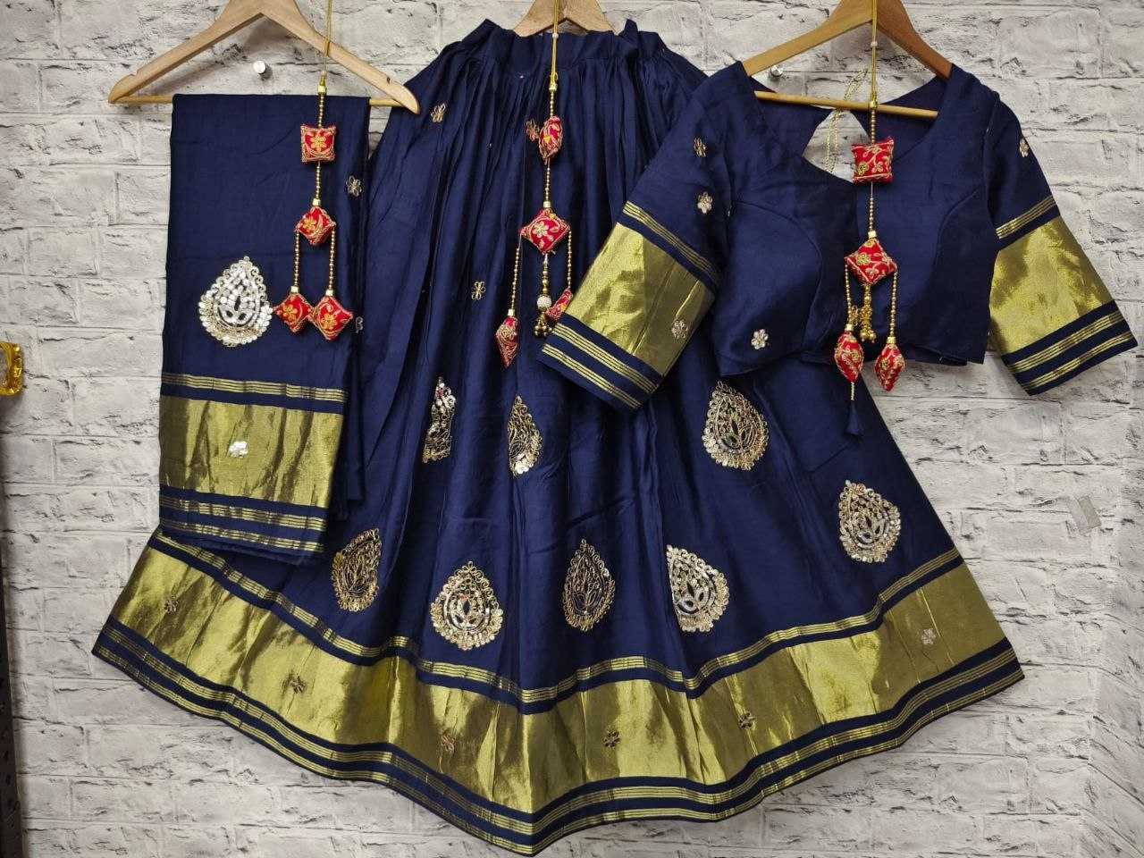 YNF GAJJI SILK KESH179 AHB104 LEHENGAS WHOLESALE BLUE TRADITIONAL SILK LEHENGAS MANUFACTURE