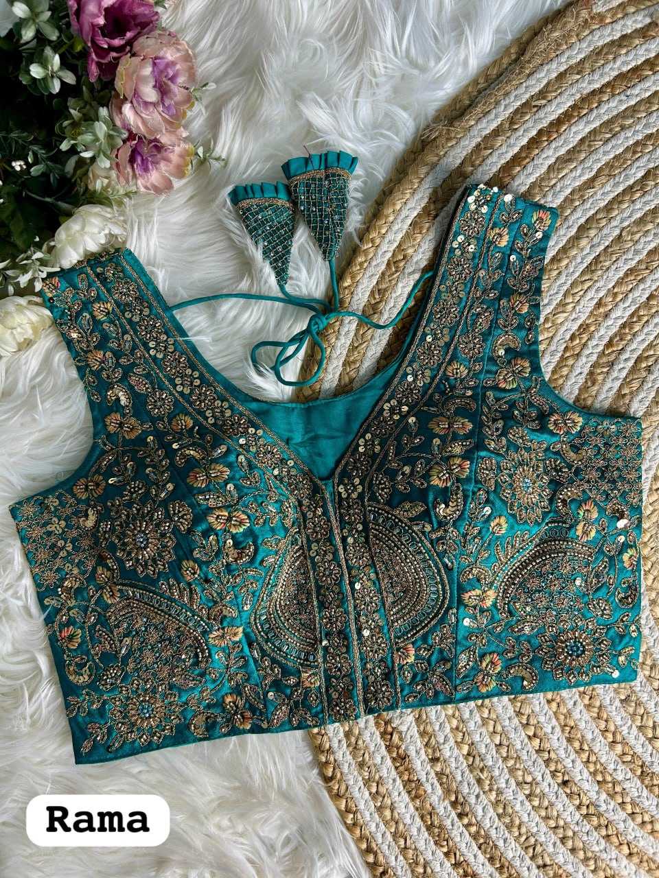 YNF ITALIAN SILK KESH111 RRK30 BLOUSE WHOLESALE EMBROIDERED SILK BLOUSE MANUFACTURER