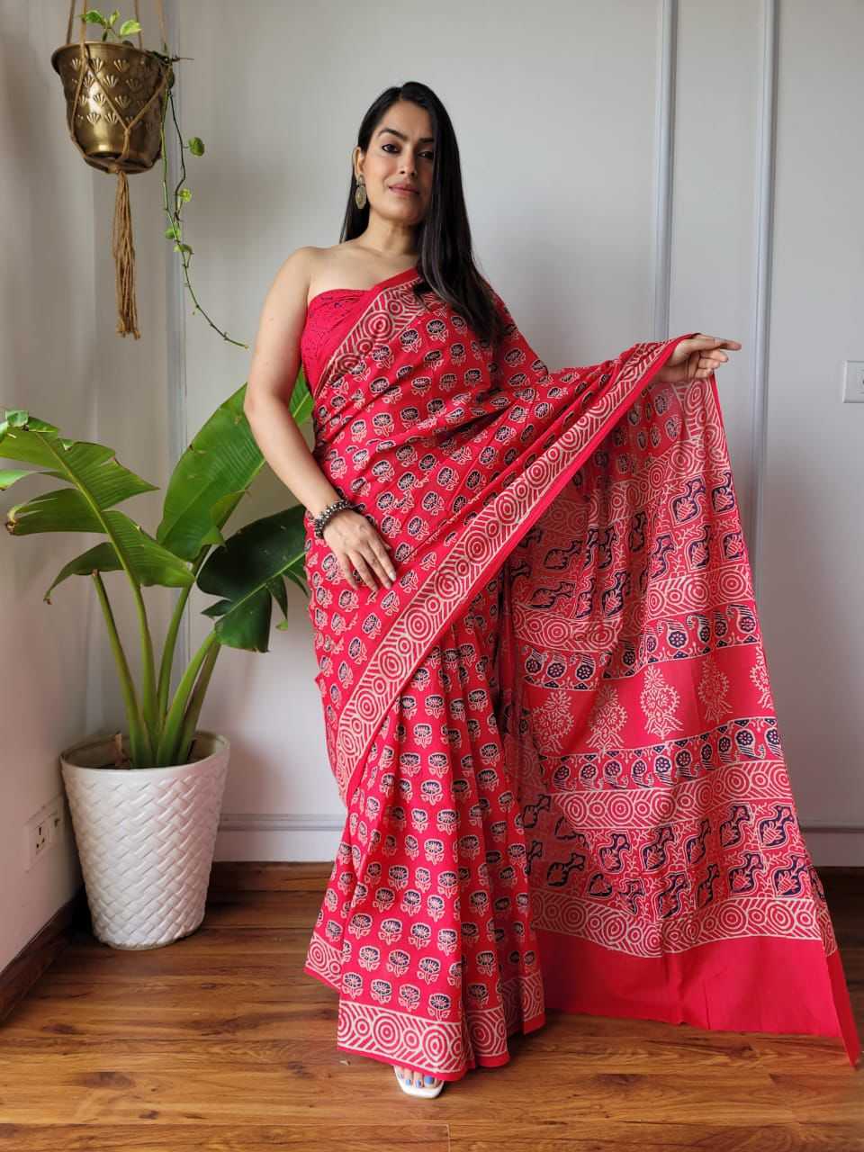 YNF SILK COTTON RIN145 KHYANA-4 SAREES WHOLESALE PRINTED UNIFORM COTTON LINEN SAREES MANUFACTURER