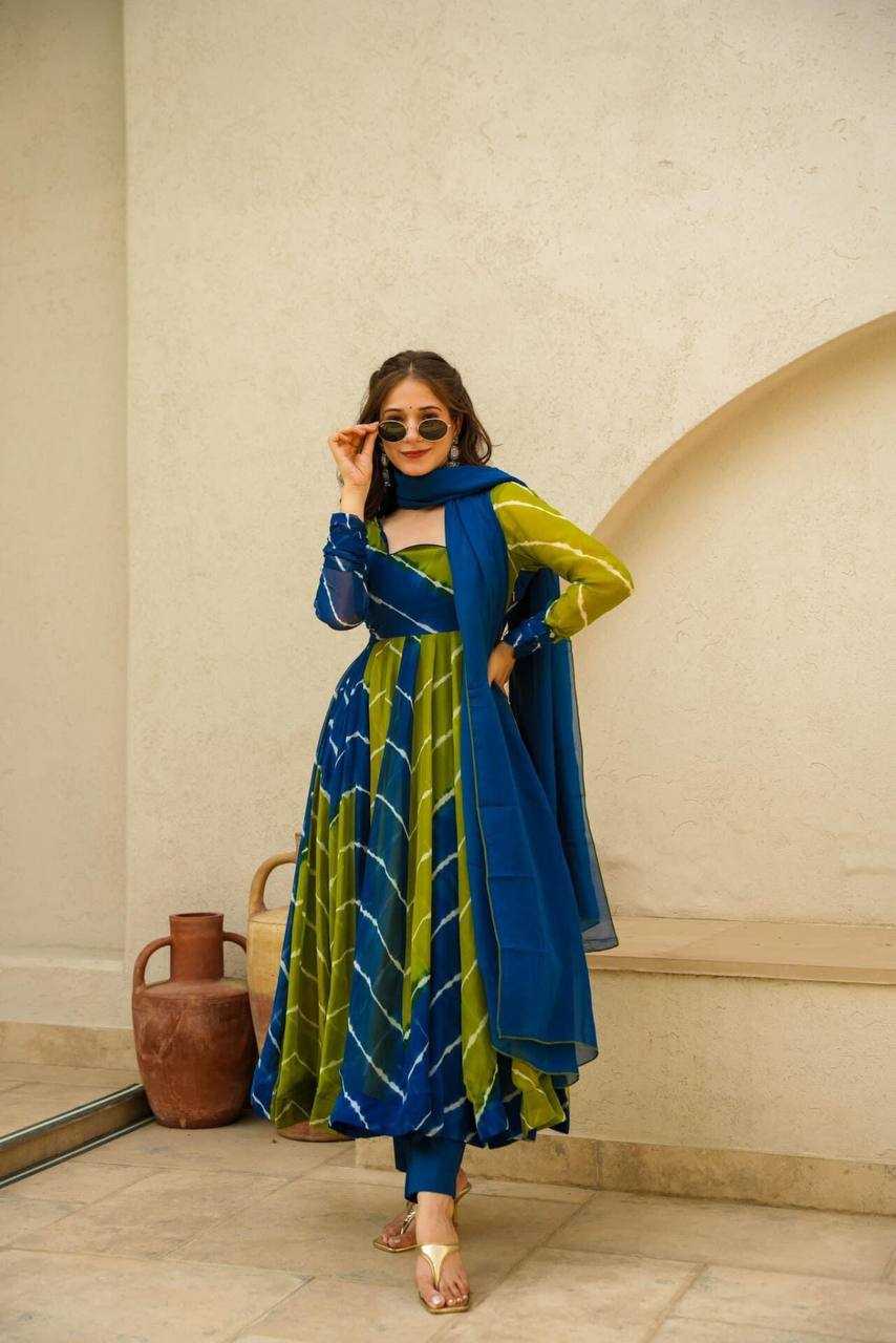 YNF TABBY SILK KESH224 198 GOWNS WHOLESALE PRINTED ANARKALI LONG SILK GOWNS WITH DUPATTA MANUFACTURER