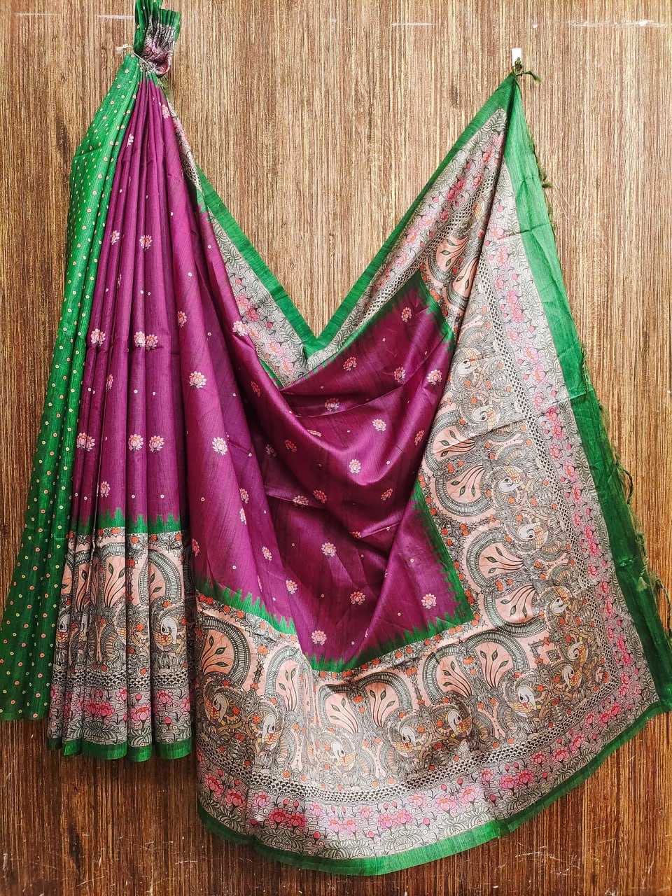 YNF TUSSAR SILK KESH165 RBN16 SILK SAREES  WHOLESALE SOFT SILK TUSSAR SILK PRINTED SILK KALAMKARI SILK SAREES MANUFACTURER