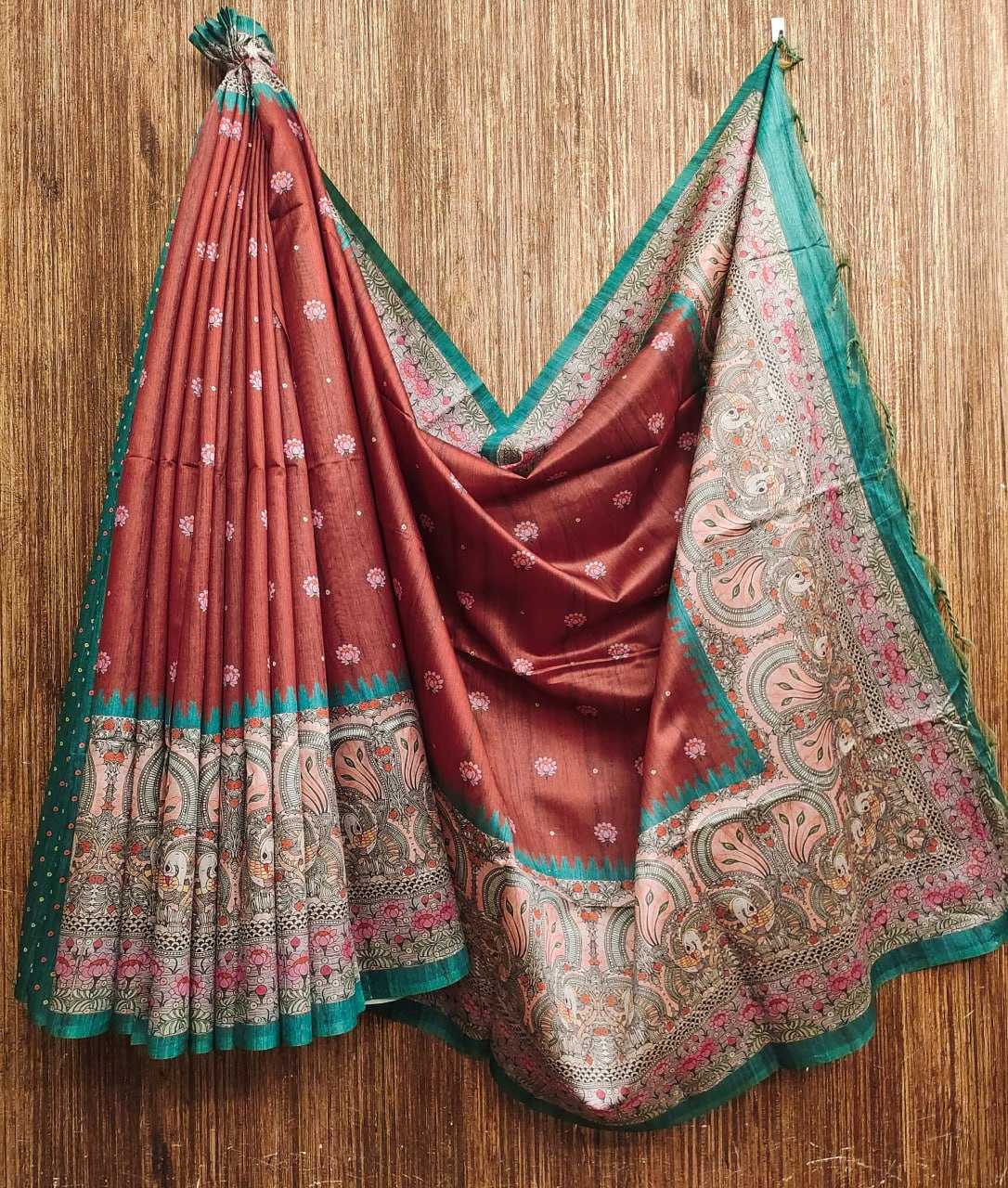 YNF TUSSAR SILK KESH165 RBN16 SILK SAREES  WHOLESALE SOFT SILK TUSSAR SILK PRINTED SILK KALAMKARI SILK SAREES MANUFACTURER