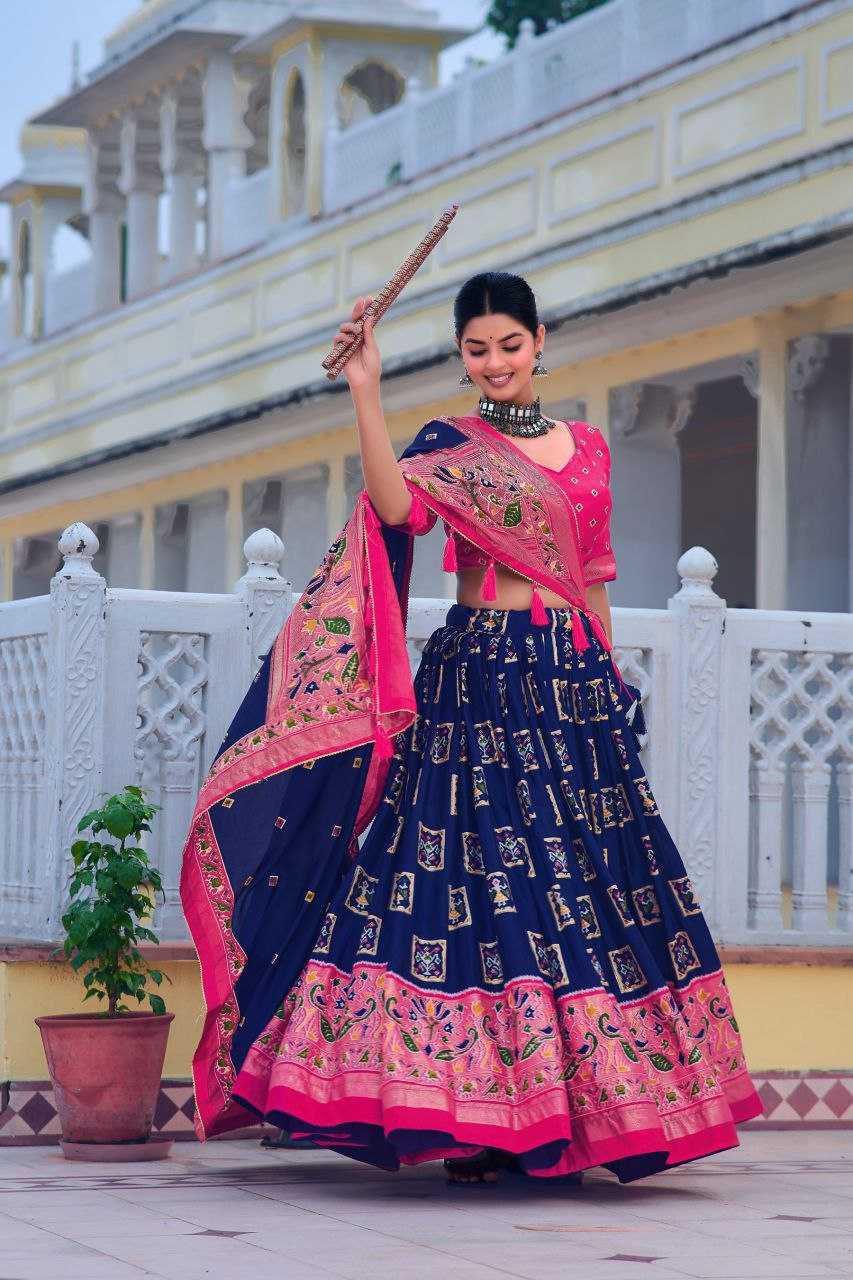 YNF TUSSAR SILK KESH187 Mor LEHENGAS WHOLESALE SILK TRADITIONAL PRINTED BANARASI LEHENGA WITH DUPTTA WEDDING LEHENGAS MANUFACTURER - Deevit International