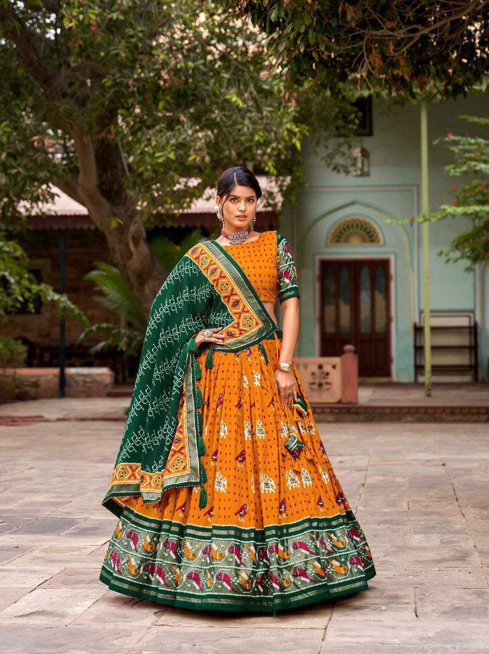 YNF TUSSAR SILK KESH187 Panchi LEHENGAS WHOLESALE SILK TRADITIONAL PRINTED LEHENGA WITH DUPTTA WEDDING LEHENGAS MANUFACTURER - Deevit International