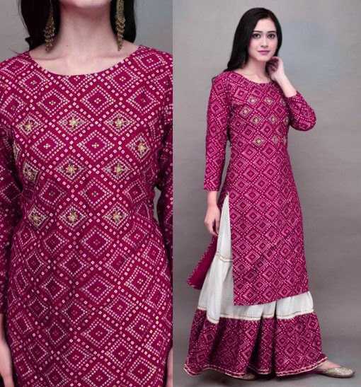 YNF BANDHANI SILK RIN158 SAGUN SUITS & DRESSES SHARARA SALWAR PRINTED LADIES SUITS MANUFACTUR - Deevit International