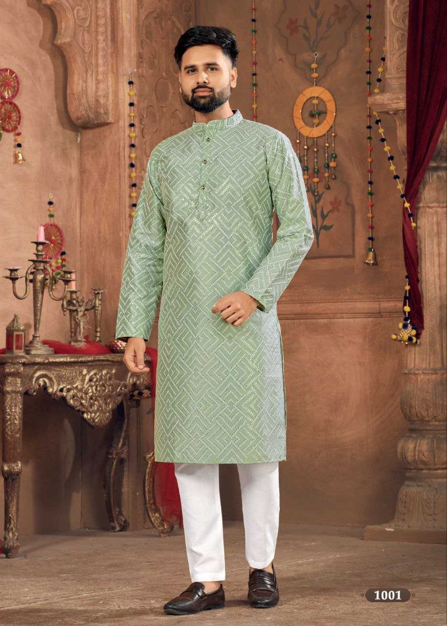 YNF BANGLORI SILK KESH246 ROYAL MEN V-8 MENS WEAR WHOLESALE SILK KURTA EMBROIDERED KUTRA PAJAMA MANUFACTURER - Deevit International