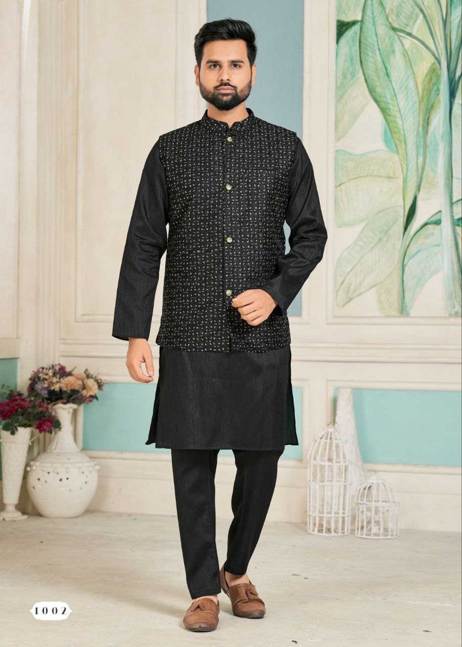 YNF BANGLORI SILK KESH246 SWAYAMVAR WHOLESALE MENS WEAR PATHANI SUIT SILK KURTA MANUFACTURER - Deevit International