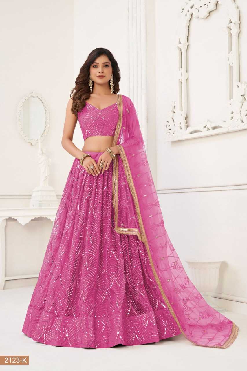 YNF BUTTERFLY NET KESH236 01 LEHENHGA WHOLESALE NET,WEDDING,DESIGNER LEHENGA MANUFACTURER - Deevit International