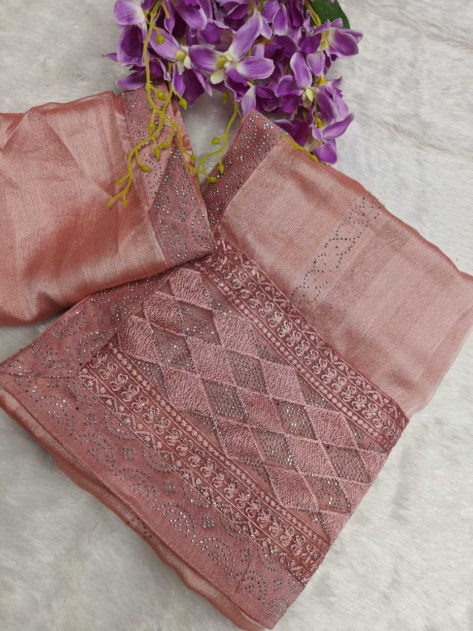 YNF CHIFFON KESH189  PARAMPARA - 4 SAREES WHOLESALE PARTY WEAR CHIFFON EMBROIDERED SAREES MANUFACTURER - Deevit International