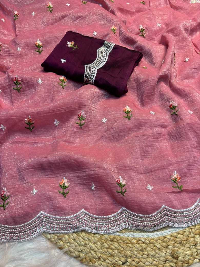 YNF CHIFFON KESH222 RUN135 SAREES WHOLESALE EMBROIDERY CHIFFON FANCY SAREES MANUFACTURER - Deevit International