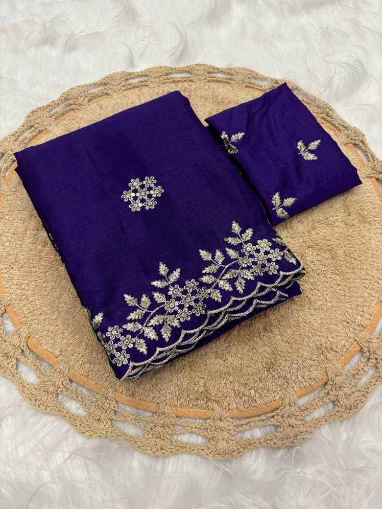 YNF CHINON KESH250 RGF09 STITCH SAREES WHOLESALE TRADITIONAL SEQUENCE EMBROIDERED SAREES MANUFACTURER - Deevit International