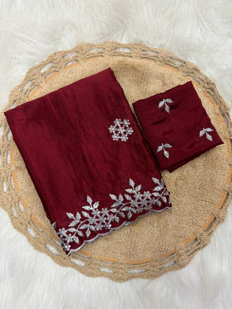 YNF CHINON KESH250 RGF09 STITCH SAREES WHOLESALE TRADITIONAL SEQUENCE EMBROIDERED SAREES MANUFACTURER - Deevit International