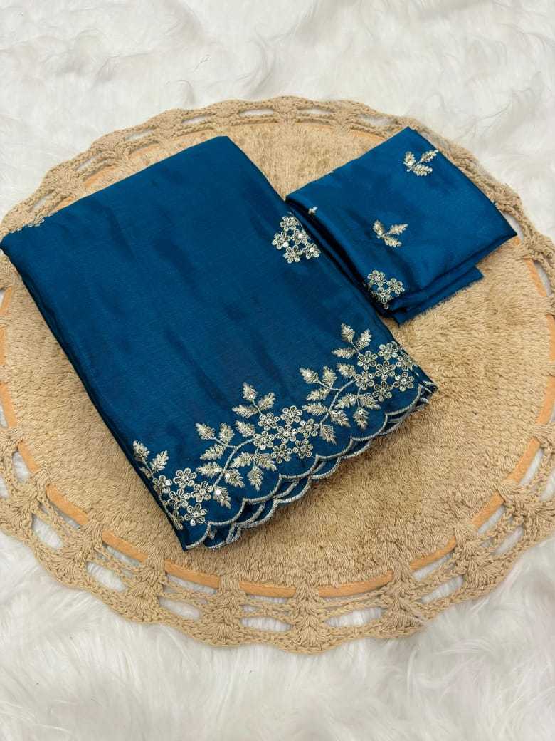 YNF CHINON KESH250 RGF09 STITCH SAREES WHOLESALE TRADITIONAL SEQUENCE EMBROIDERED SAREES MANUFACTURER - Deevit International