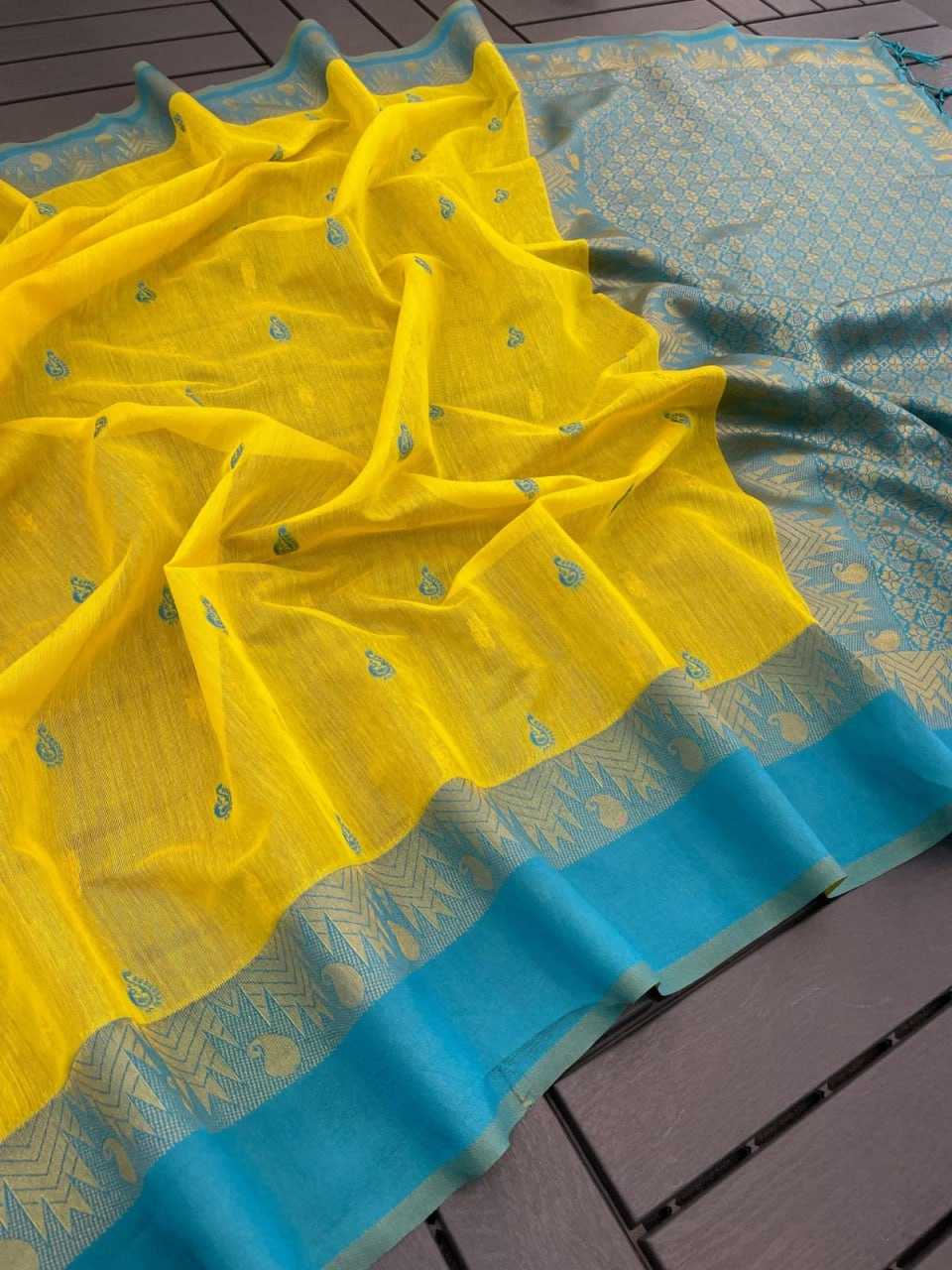 YNF COTTON KESH161 TRM10 SAREES WHOLESALE PRINTED COTTON SEQUENCE OFFICE WEAR SAREES MANUFACTURER - Deevit International